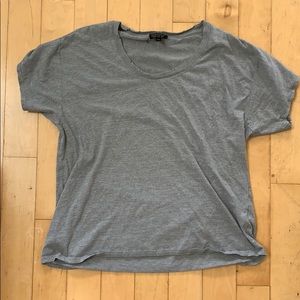 Top shop grey distressed shirt